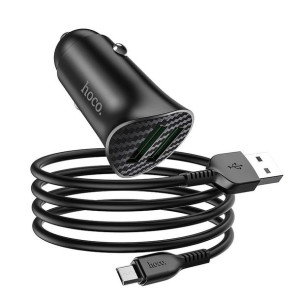 Ładowarka Samochodowa 2 X Usb Qc3.0 18w + Kabel Micro Usb Farsighted Z39