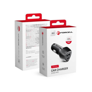 Forcell Carbon Ładowarka Samochodowa Typ C 3.0 Pd20w + Usb Qc3.0 18w 5a