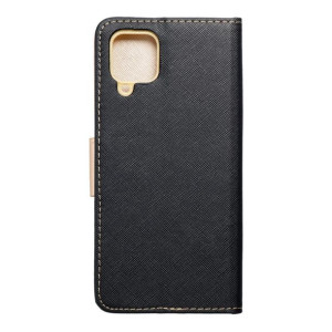 Kabura Fancy Book Do Samsung A12 Czarny / Złoty