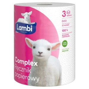 Lambi Complex, ręcznik papierowy 3-warstwowy, 55 m, 1 rolka