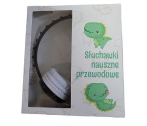 Słuchawki nauszne przewodowe dla fanów dinozaurów