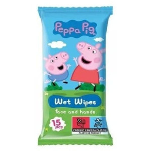 Świnka Peppa, chusteczki nawilżane dla dzieci, 15 szt.