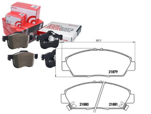 Klocki Hamulcowe Honda Accord 93-98 Z Czuj. Brembo
