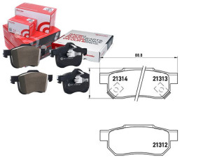 Klocki Hamulcowe Rover 200-400 90-99 Tył Brembo