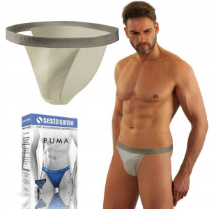 Slipy męskie Sesto Senso PUMA TANGA, JASNY BEŻ XXL