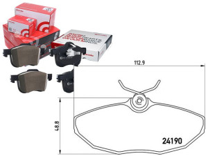 Klocki Hamulcowe Jaguar S-type 02- Tył Brembo