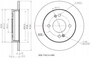 Tarcze Ham. 2szt Kia T. Picanto 04- I10 08- Maxgear