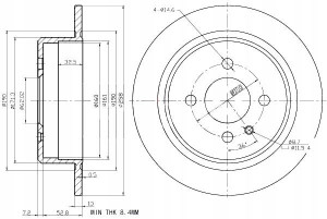 Tarcze Ham. 2szt Bmw T. E30 82-93 Maxgear
