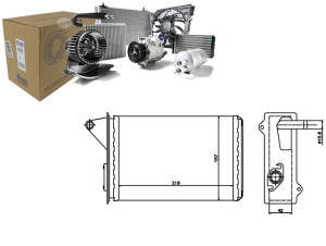 Nagrzewnica (216x157x42) Fiat Fiorino Uno 0.9-1.9d