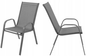 Krzesło Ogrodowe Balkon Taras Polo L. Grey
