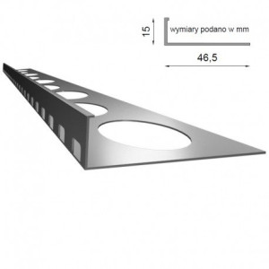 Profil schodowy - SZ15 niemalowany RENOPLAST