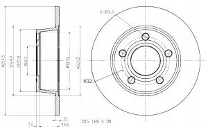 Tarcze Ham. 2szt Vw T. A6 1.8-3 Quattro Maxgear
