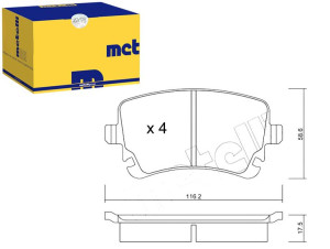 Klocki Hamulcowe Audi A6 04- Tył Metelli