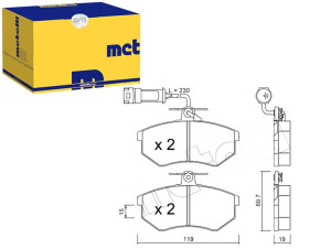 Klocki Hamulcowe Audi 100 82-90 Czuj Metelli