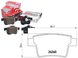 Klocki Hamulcowe Ford Mondeo Iii 04-07 Tył Brembo