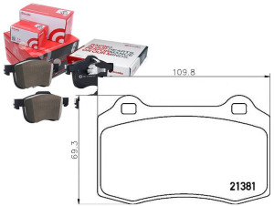 Klocki Hamulcowe Jaguar Xjr 4.0 97-03 Tył Brembo