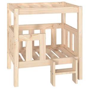 Legowisko dla psa, 65,5x43x70 cm, lite drewno sosnowe