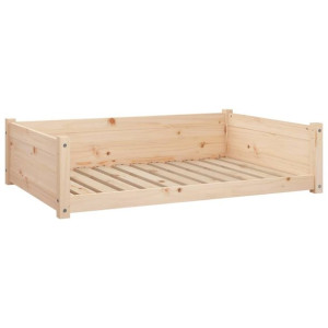 Legowisko dla psa, 105,5x75,5x28 cm, lite drewno sosnowe