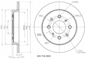 Tarcze Ham. 2szt Honda T. City 08- Jazz 02- 08- 239mm Wys 33.3 Maxgear