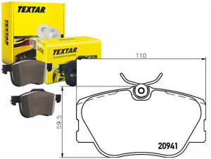 Klocki Hamulcowe Mercedes Przód W124 201 Textar