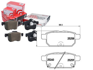 Klocki Hamulcowe Suzuki Swift 10- Tył Brembo
