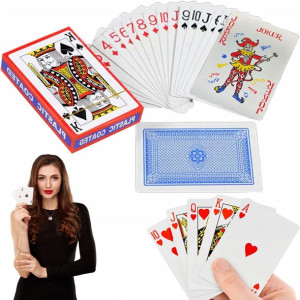 Karty Do Gry Zestaw Kart Poker Powlekane 54szt
