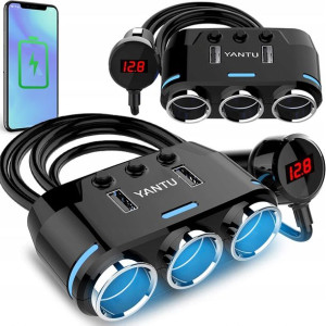 Rozdzielacz Gniazdka Zapalniczki 2x Usb Ładowarka