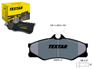 Klocki Hamulcowe Vw Przód T2 85-92 Textar