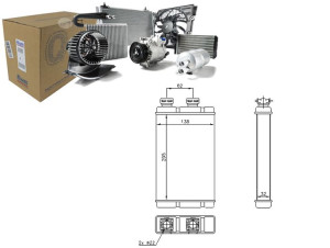 Nagrzewnica (138x205x32) Bmw 3 (e46) 1.6-3.0d 12.9