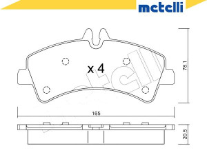 Klocki Hamulcowe Mercedes Sprinter 5-t 06- Tył Met