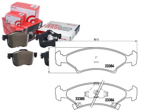 Klocki Hamulcowe Kia Sephia 93-98 Brembo