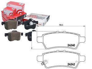 Klocki Hamulcowe Nissan Navara 05- Tył Brembo