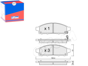 Klocki Hamulcowe Mitsubishi L200 06- 2.5di-d Cifam