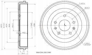 Bębny Ham. 2szt Landrover T. Freelander 98-06 254x45 Maxgear