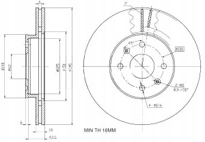 Tarcze Ham. 2szt Kia P. Picanto 04- I10 08- Maxgear