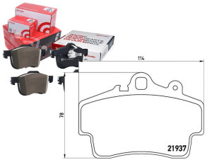 Klocki Hamulcowe Porsche Boxster 986 96-04 Brembo