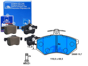 Klocki Hamulcowe Audi 80 90 Coupe 1.8-2.3 07.81-07