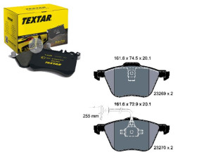 Klocki Hamulcowe Vw Przód T4 05 97 16' Textar