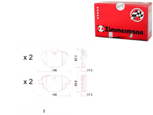 Klocki Hamulcowe Bmw 5 F10 10- Tył Zimmermann