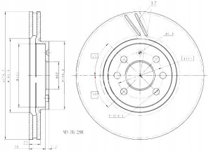 Tarcze Ham. 2szt Opel P. Astra H 1.4 1.6 1.7cdti Maxgear