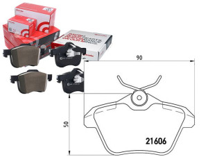 Klocki Hamulcowe Alfa Romeo 156 97- Tył Brembo