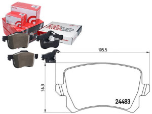 Klocki Hamulcowe Vw Tiguan 07- Tył Brembo