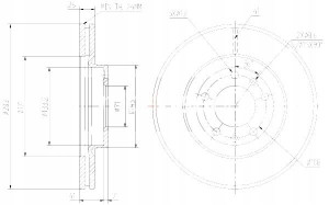 Tarcze Ham. 2szt Peugeot P. 407 04- 508 607 Xm 283mm Maxgear