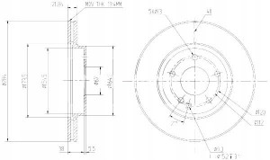 Tarcze Ham. 2szt Mercedes P. W202 200 Maxgear