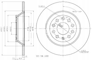 Tarcze Ham. 2szt Vw T. A6 04- 2.0-4.2 302mm Maxgear