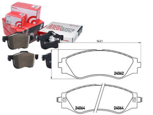 Klocki Hamulcowe Chevrolet Epica 05- Przód Brembo