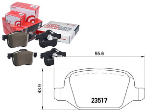 Klocki Hamulcowe Lancia Lybra 99-05 Tył Brembo
