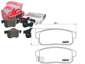 Klocki Hamulcowe Mazda Rx8 03- Tył Brembo
