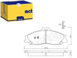 Klocki Hamulcowe Mazda B-seria 99-02 Metelli