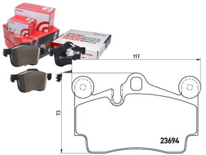 Klocki Hamulcowe Vw Touareg 05- Tył Brembo
